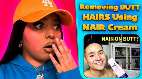 Removing BUTT HAIRS Using NAIR Cream